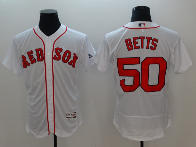 Men Boston Red Sox #50 Betts White Elite MLB Jerseys->women soccer jersey->Women Jersey